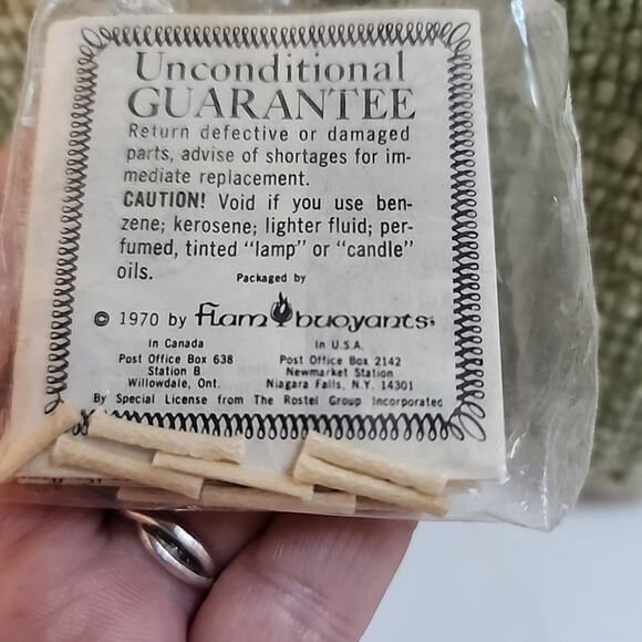 Vtg 1970s Flam Buoyant Floating Flame Spring Forest Fantasy Candle Decor - Picture 6 of 8